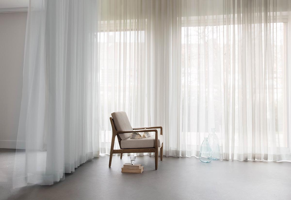 Temperature control by sheer curtains