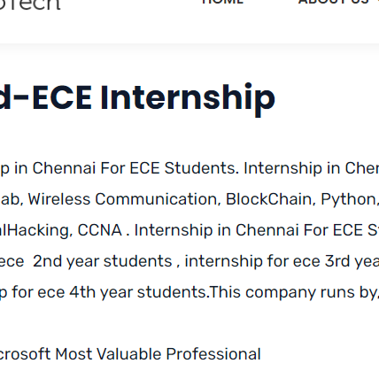 Internship In Chennai For Ece Students Internship In Chennai For Ece Students