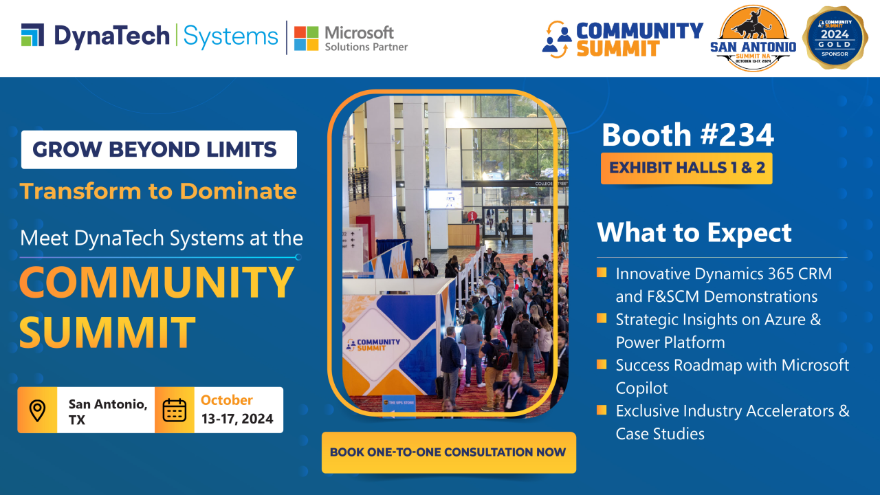 Meet DynaTech Systems at the Community Summit NA 2024