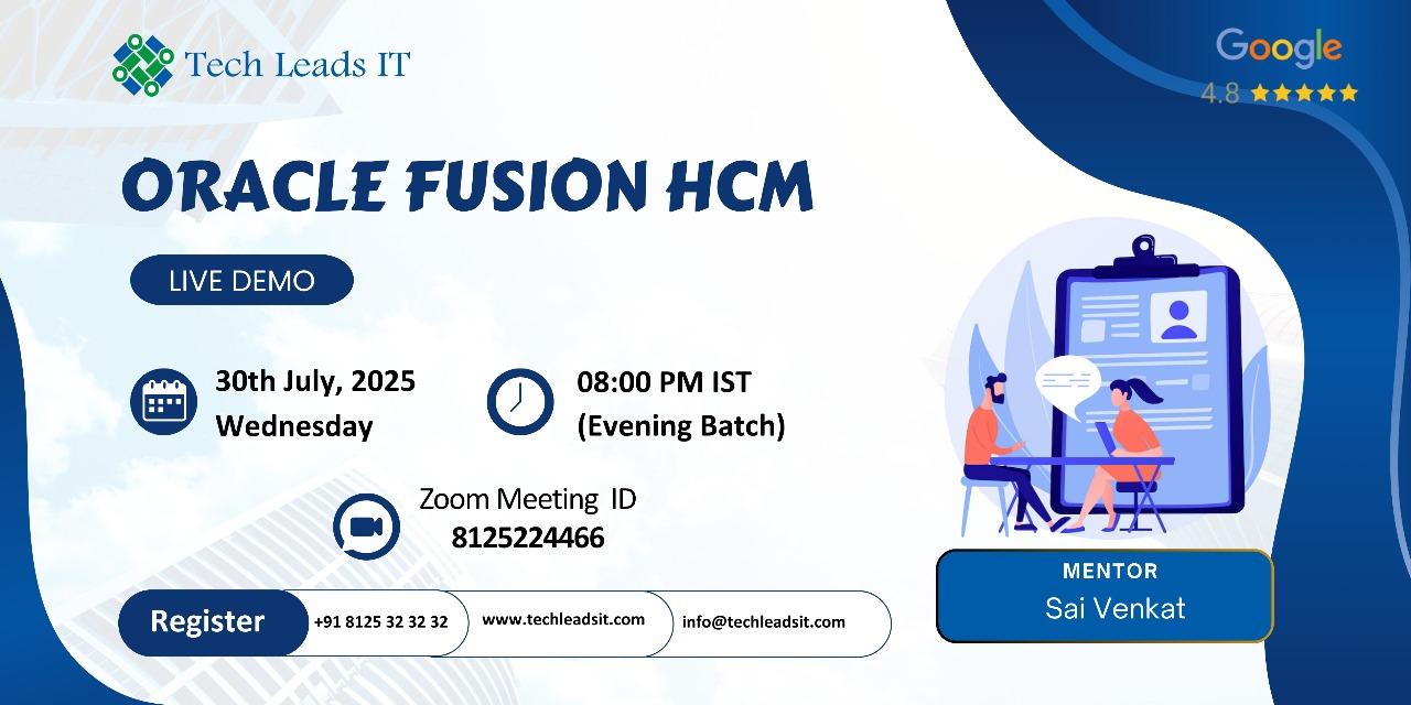 Start Oracle Fusion HCM course Live-demo