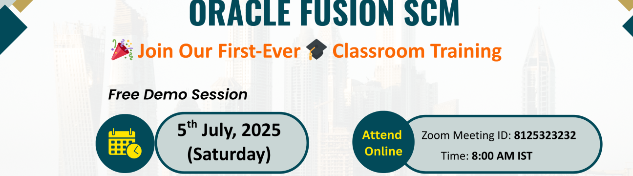 Free Oracle Fusion SCM Live Demo