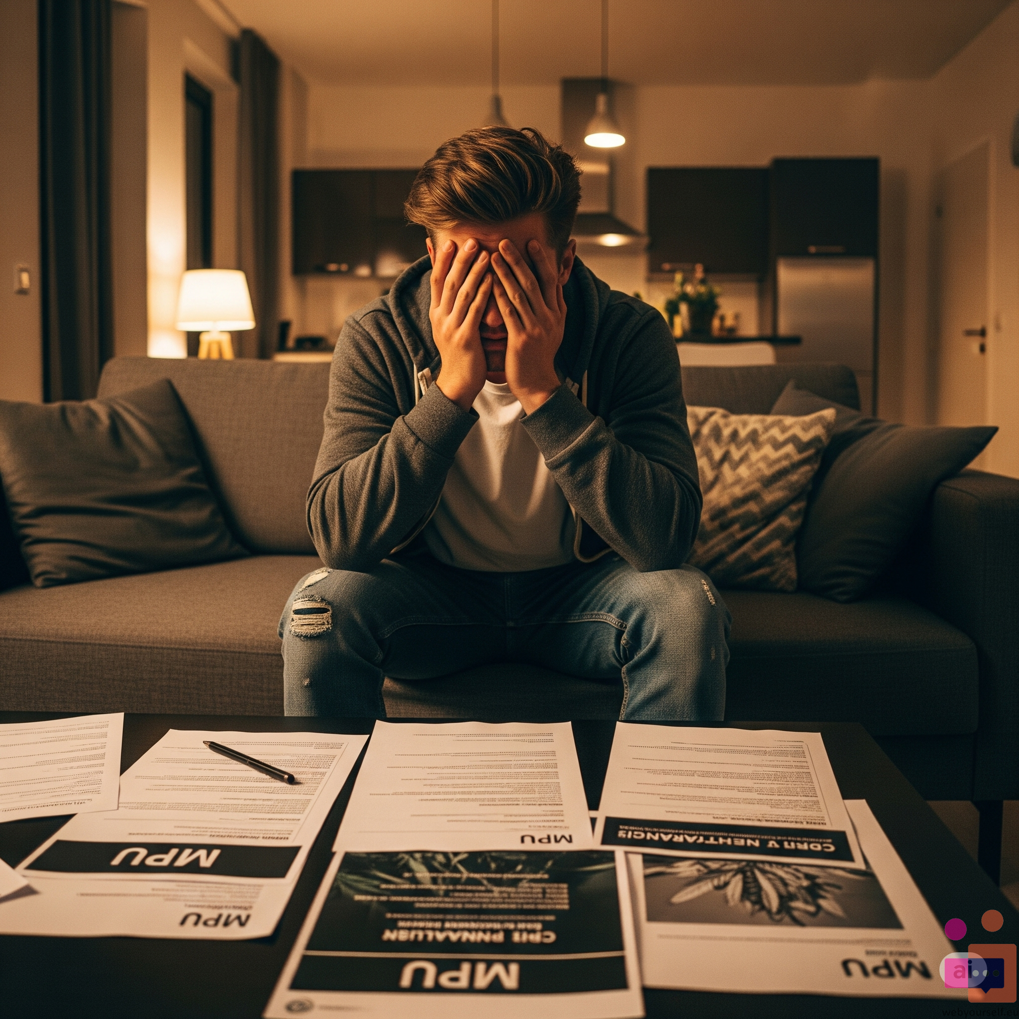 Man reading documents about MPU and cannabis-related license suspension