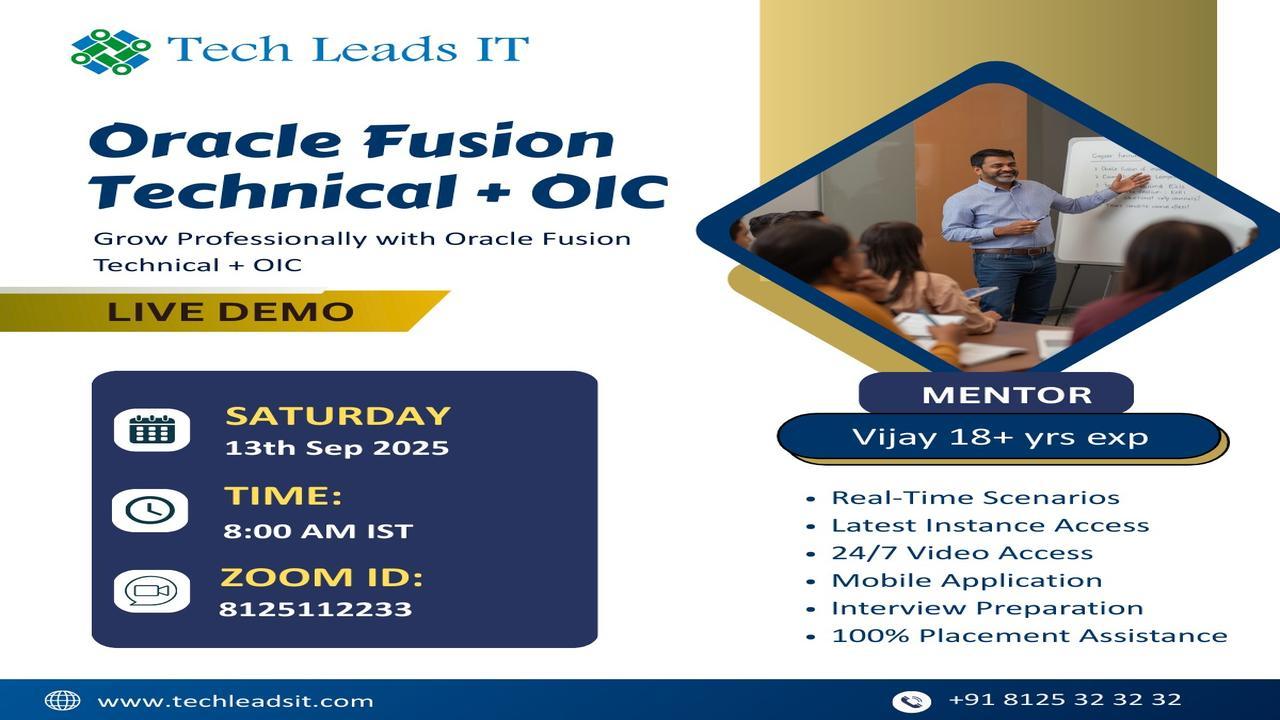 Best Oracle Fusion Technical Training - Live Demo
