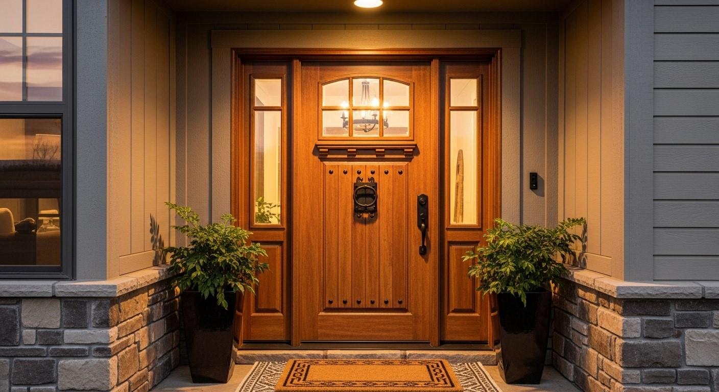 entrance doors work best when paired with sidelights