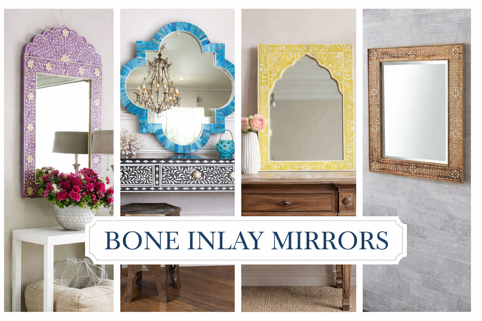 best bone inlay mirrors by Elephanta Exports